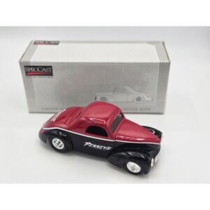 Vintage SpecCast Die-Cast Metal Collector Bank - 1941 Willys Coupe‎ Street Rod
